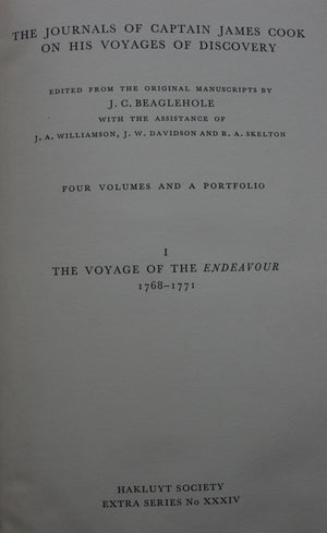 The Journals of Captain James Cook: The Voyage of the Endeavour, 1768-1771; The Voyage of the Resolution and Adventure, 1772-1775; The Voyage of the Resolution and Discovery, 1776-1780 (i & ii) (4 vols)