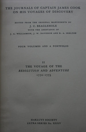 The Journals of Captain James Cook: The Voyage of the Endeavour, 1768-1771; The Voyage of the Resolution and Adventure, 1772-1775; The Voyage of the Resolution and Discovery, 1776-1780 (i & ii) (4 vols)