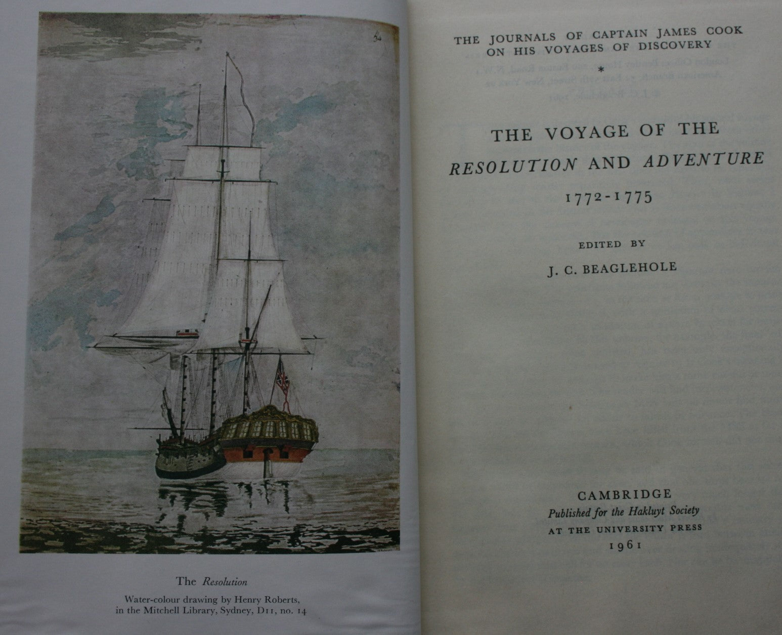 The Journals of Captain James Cook: The Voyage of the Endeavour, 1768-1771; The Voyage of the Resolution and Adventure, 1772-1775; The Voyage of the Resolution and Discovery, 1776-1780 (i & ii) (4 vols)