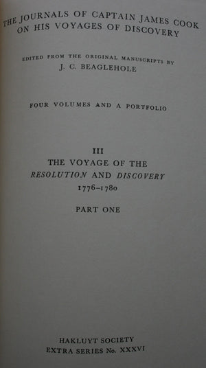 The Journals of Captain James Cook: The Voyage of the Endeavour, 1768-1771; The Voyage of the Resolution and Adventure, 1772-1775; The Voyage of the Resolution and Discovery, 1776-1780 (i & ii) (4 vols)