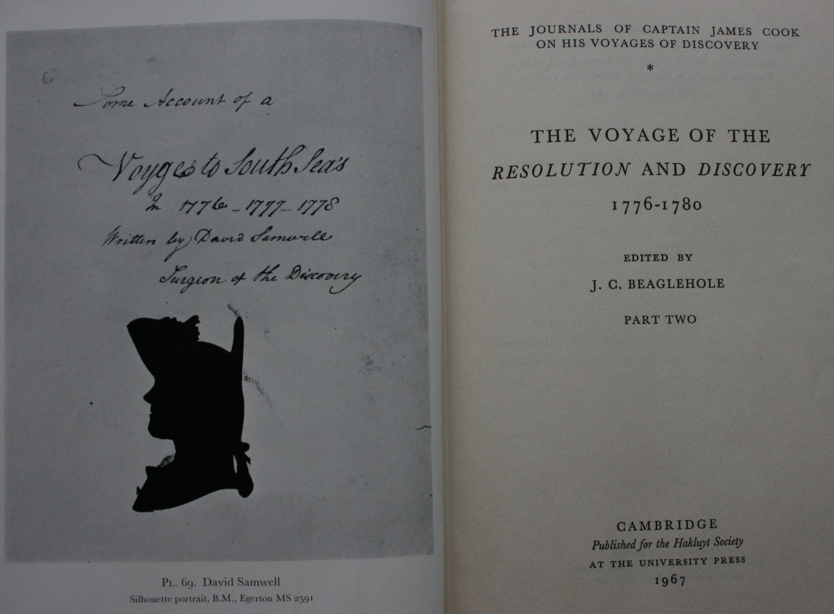 The Journals of Captain James Cook: The Voyage of the Endeavour, 1768-1771; The Voyage of the Resolution and Adventure, 1772-1775; The Voyage of the Resolution and Discovery, 1776-1780 (i & ii) (4 vols)