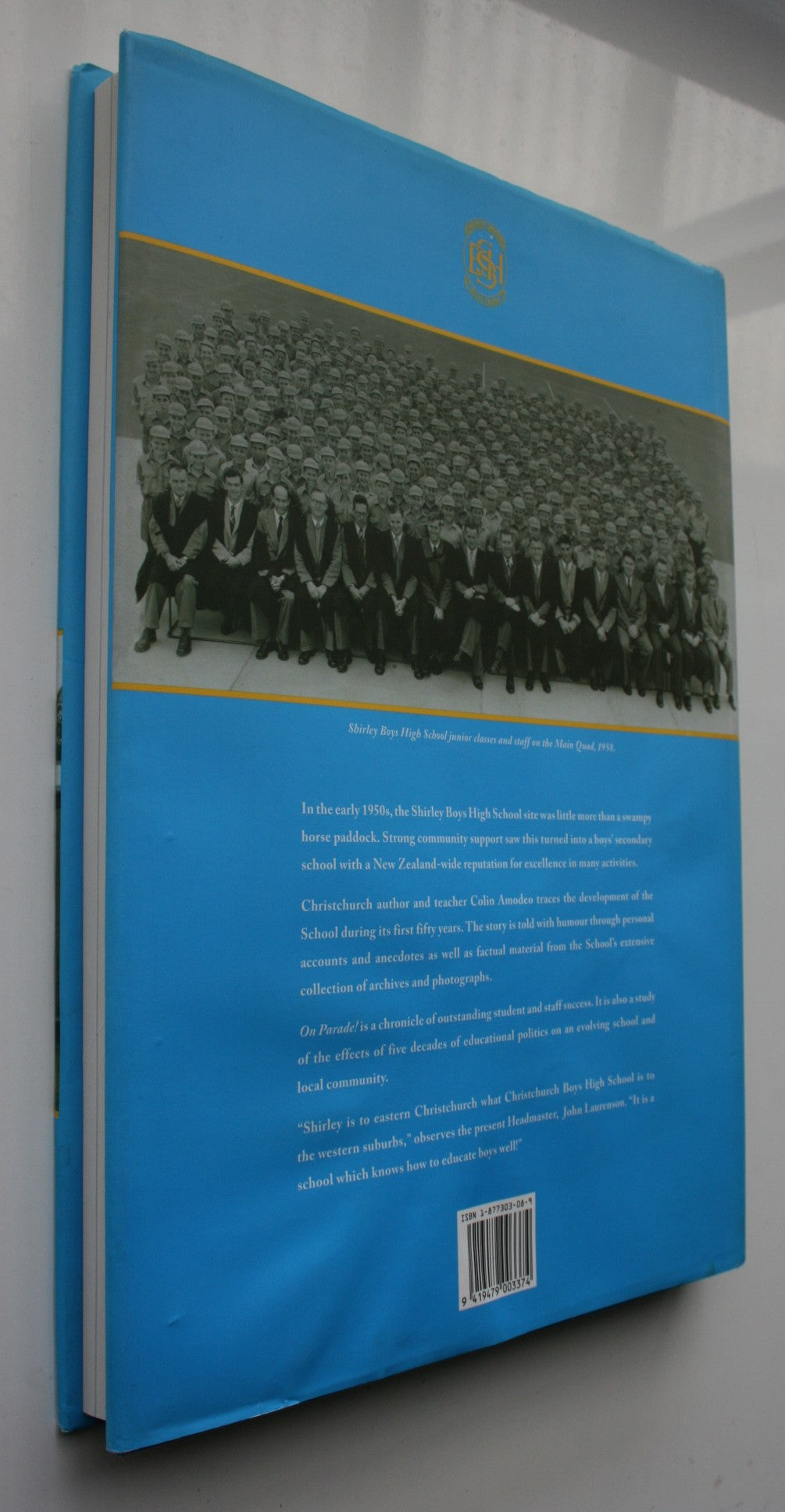 On Parade!' Shirley Boys High School the first 50 Years. By Colin Amodeo. VERY SCARCE.