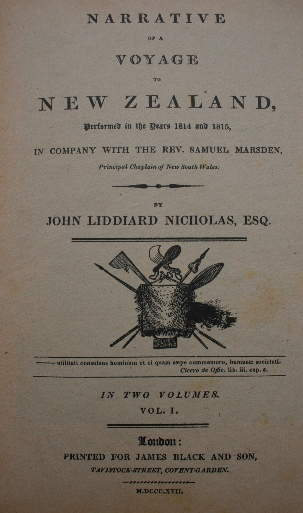 Narrative of a Voyage to New Zealand. By John Liddiard Nicholas. Volume 1 and 2