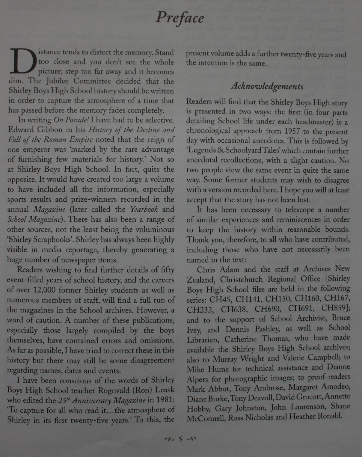 On Parade!' Shirley Boys High School the first 50 Years. By Colin Amodeo. VERY SCARCE.