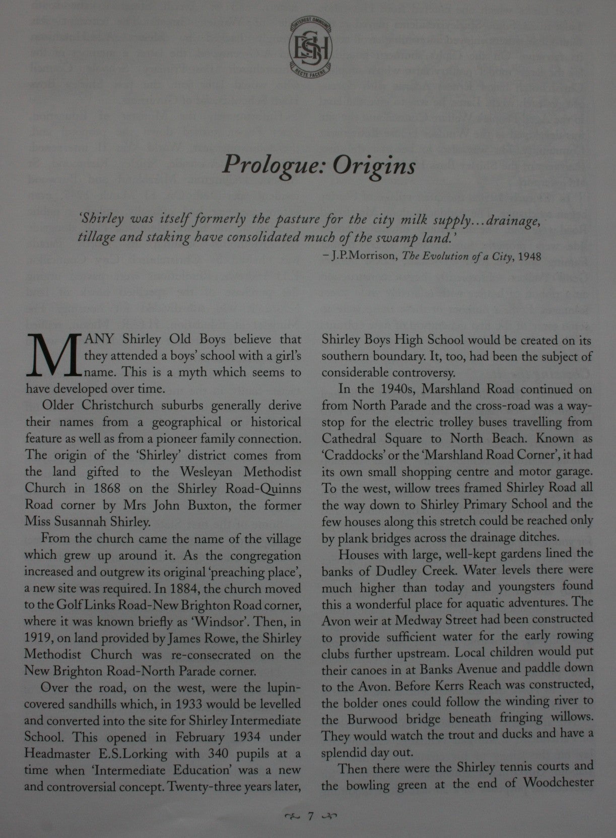 On Parade!' Shirley Boys High School the first 50 Years. By Colin Amodeo. VERY SCARCE.