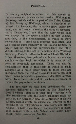 Waitangi Ninety-Four Years After by T. Lindsay Buick. 1934, first edition.