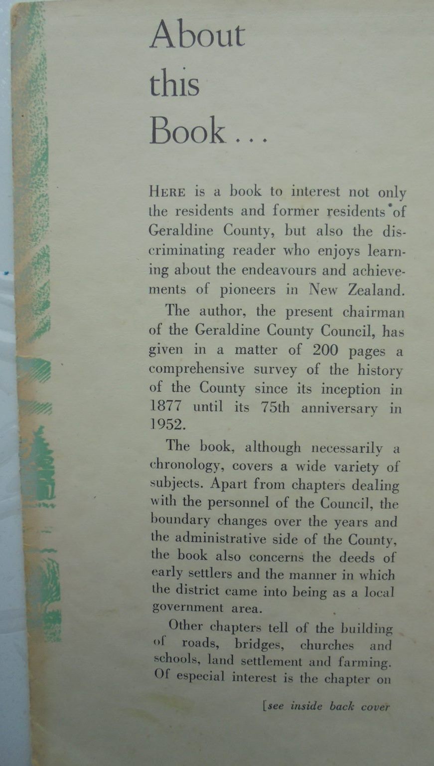 Daybreak In Geraldine County 1877 - 1952. By A. J. Davey