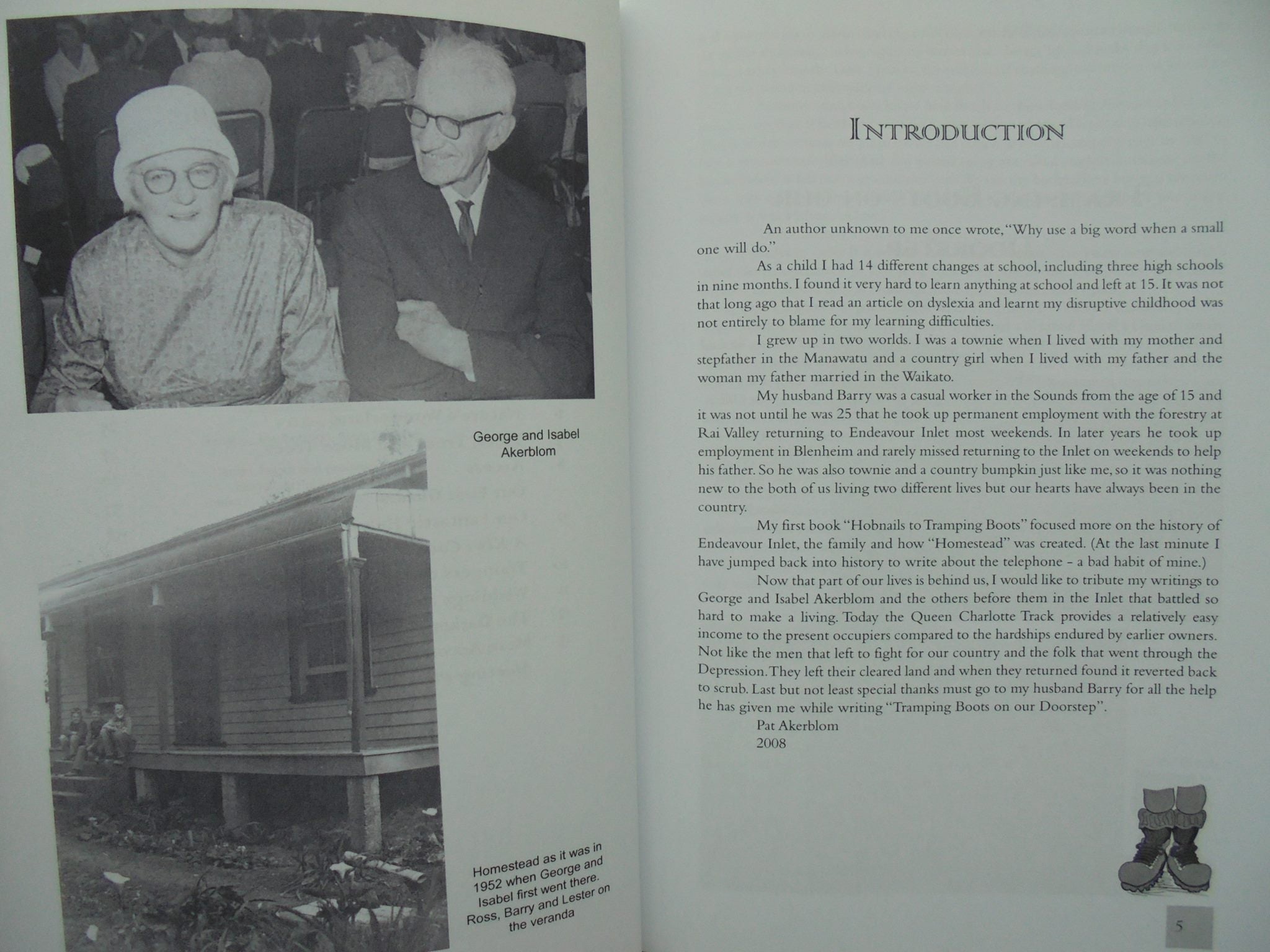 Tramping Boots On Our Doorstep. By Pat Akerblom