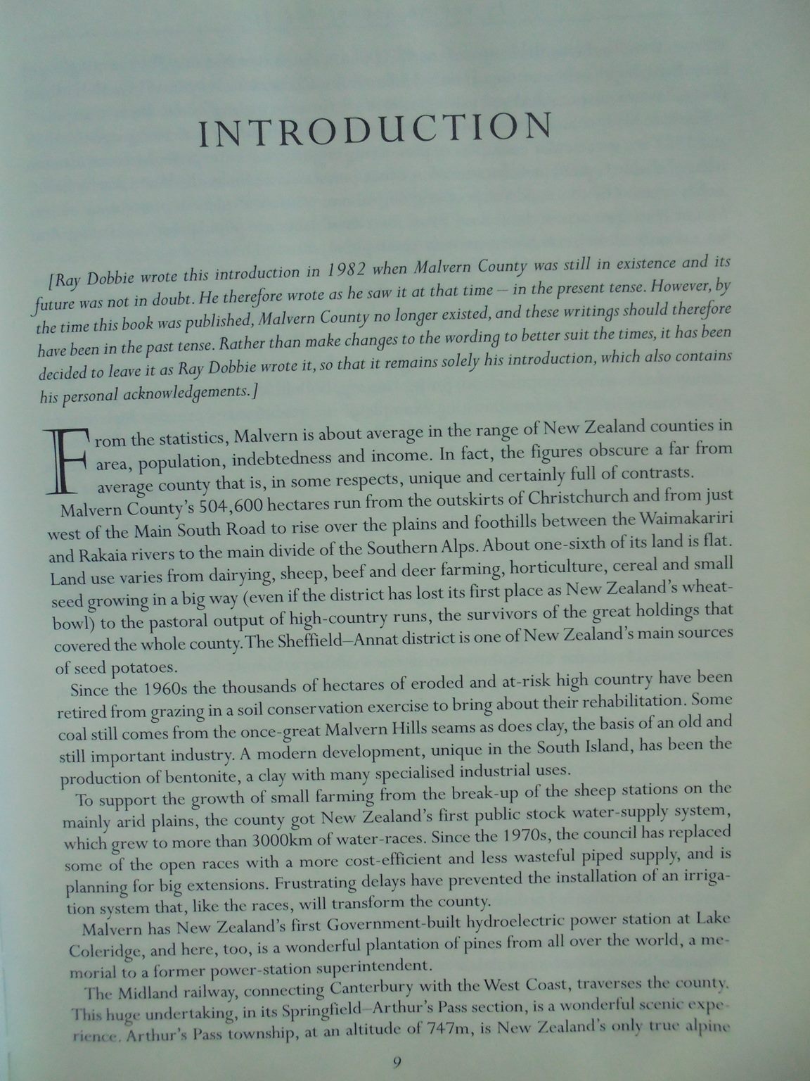 In The Shadow of the Alps. A Hisory of Malvern County 1853-1989