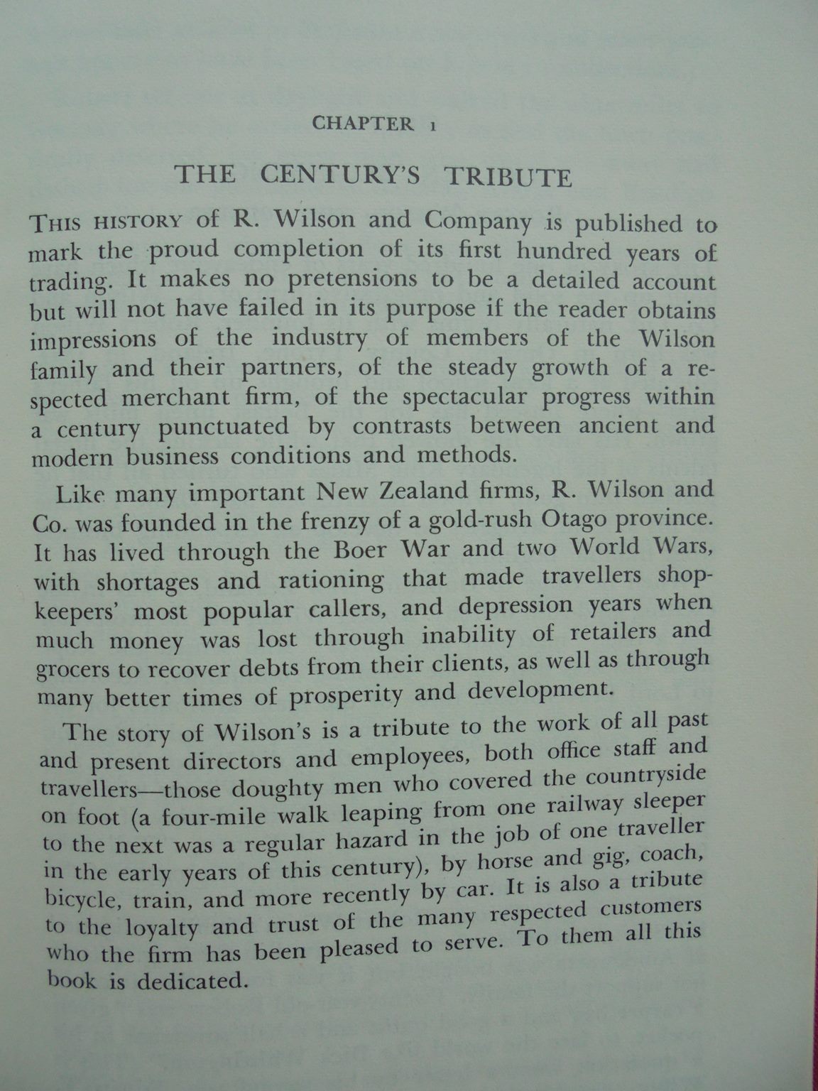 Wilsonia 1862 - 1962: The Story of Robert Wilson and the Merchant Firm of R.Wilson & Co. Ltd