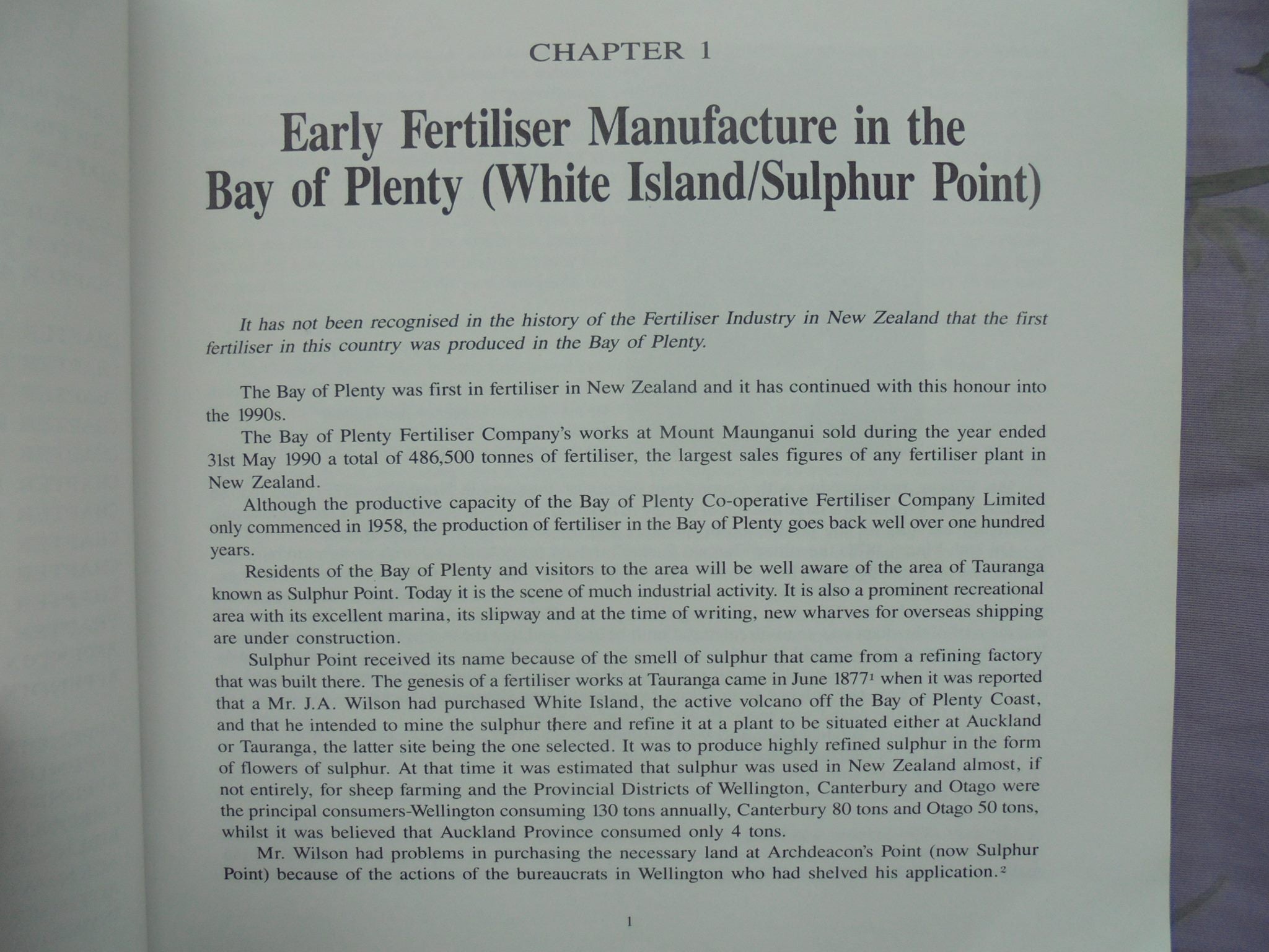 First in Fertiliser: A History of the Bay of Plenty Co-Operative Fertiliser. By Alan C. Bellamy