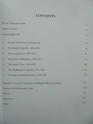 Ambulances and First Aid: St. John in Christchurch 1885-1987 - by Geoffry W. Rice. [First Edition]