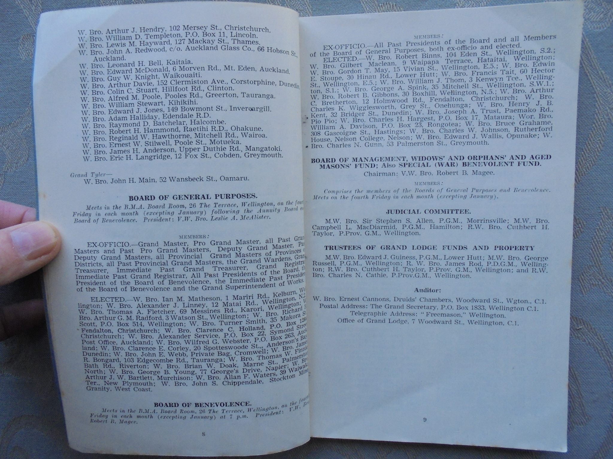 Proceedings Of The Grand Lodge Of New Zealand 1943 - 1965