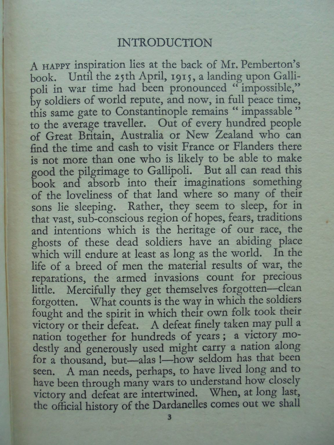 Gallipoli Today by T. J. Pemberton. 1st ED 1926.