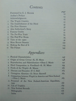 Wapiti in New Zealand. The Story of the Fiordland Herd by D. Bruce Banwell. [SIGNED FIRST EDITION]