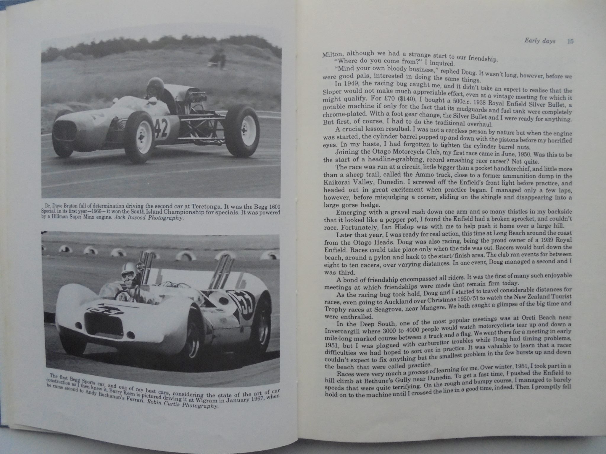 When The Engine Roars The Motor Racing Life of George Begg - by George Begg and Clive A. Lind. [First Edition]