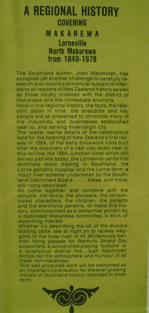A Regional History of Makarewa - North Makarewa - Lorneville