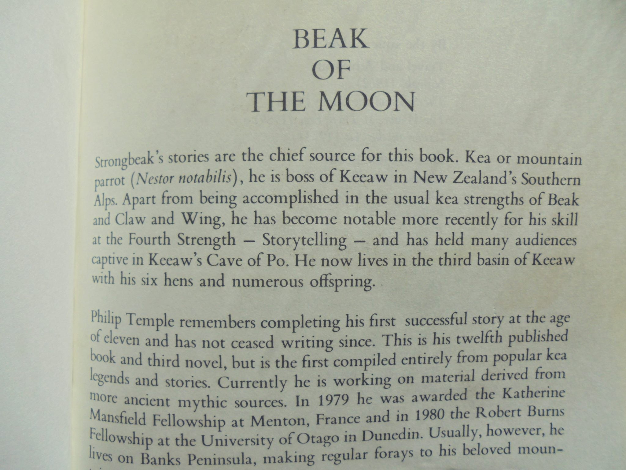 Beak of the Moon by Philip Temple (1981) first edition