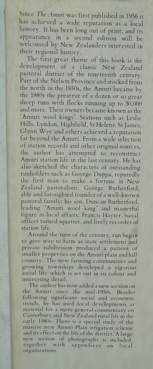 The Amuri A County History. 2nd Revised Edition.