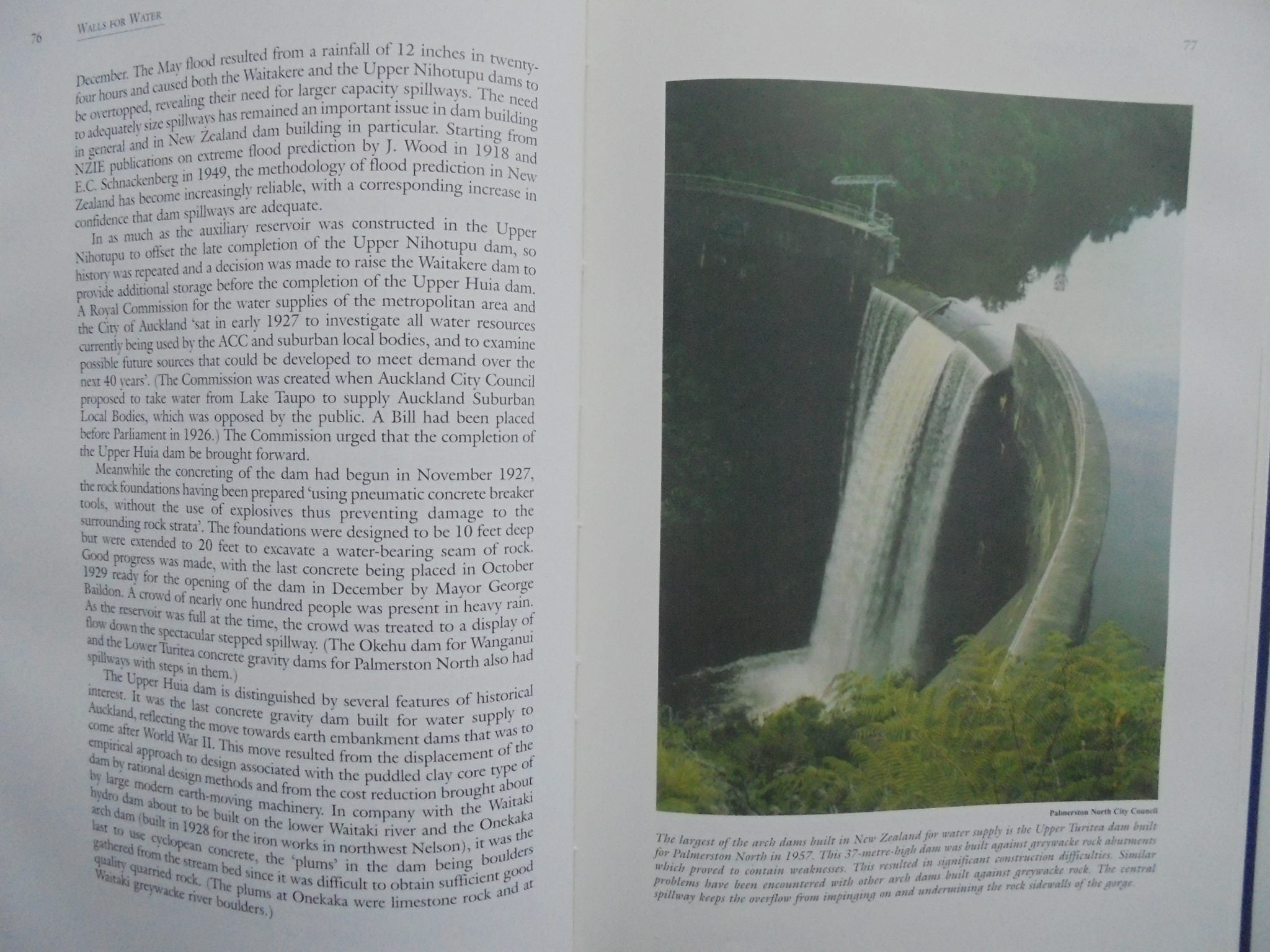 Walls for Water: Pioneer Dam Building in New Zealand - by R.E. Offer. [Signed First Edition]