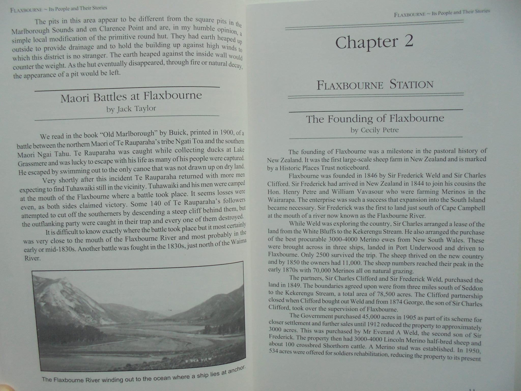 Flaxbourne: Its People and Their Stories by Jack Taylor. SIGNED