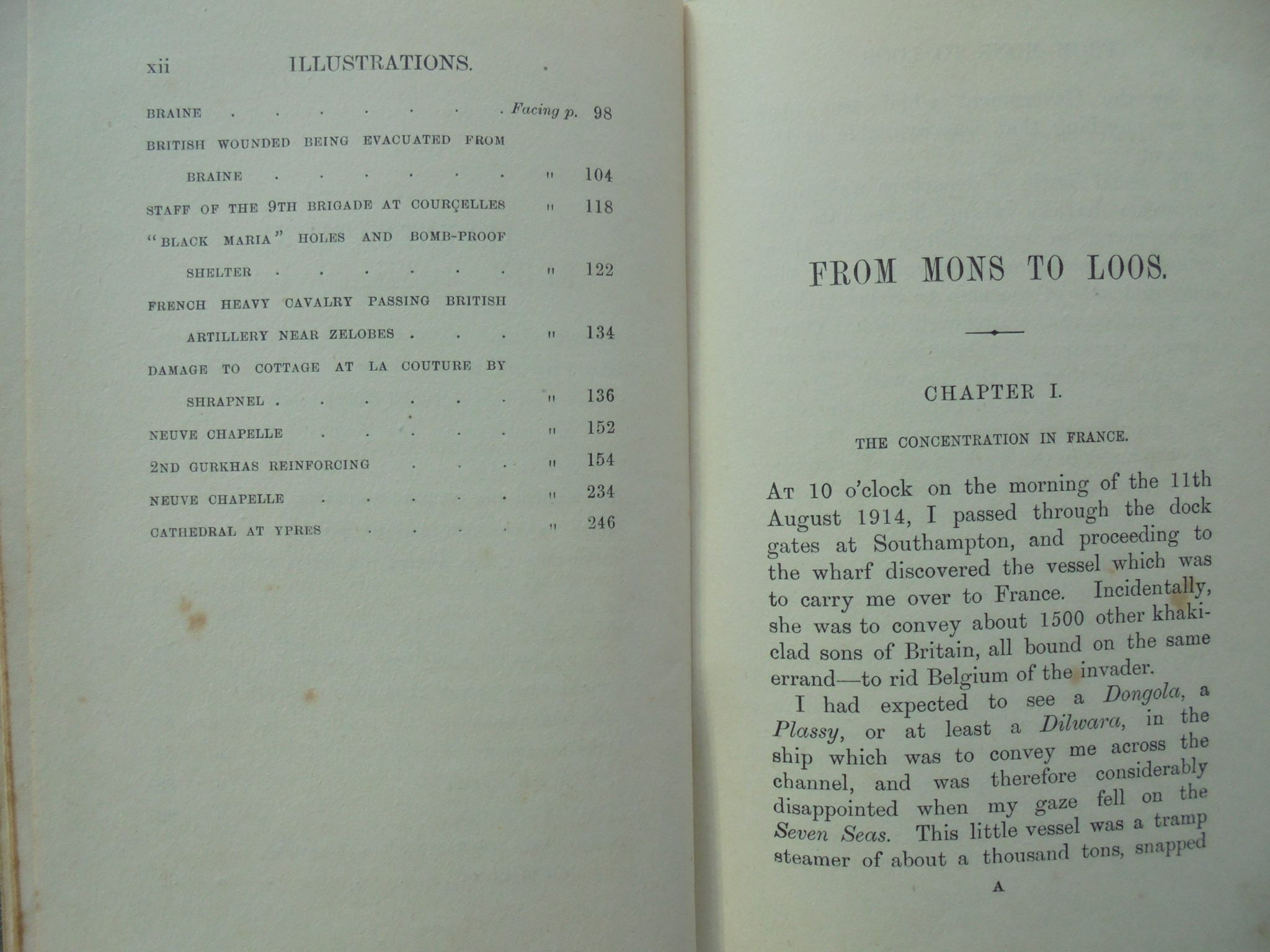 From Mons to Loos: Being the Diary of a Supply Officer 1916