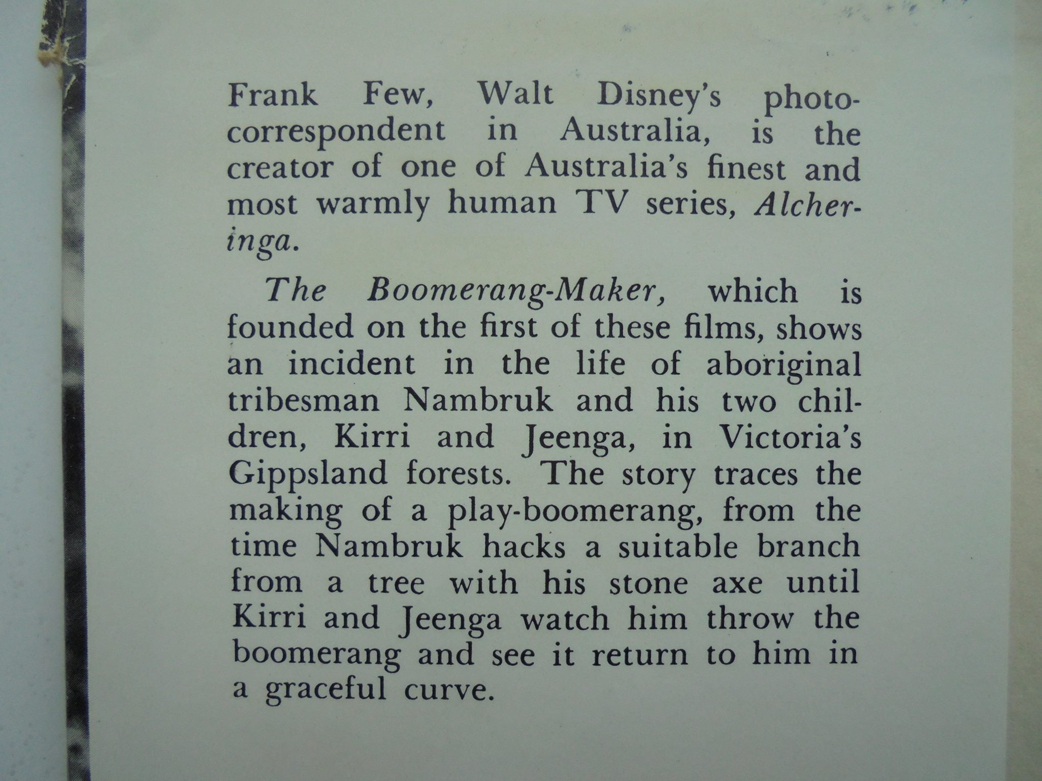 The Boomerang-Maker. By Frank and Betty Few