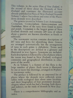 Flora of New Zealand. Desmids Volume II. SIGNED by Flint