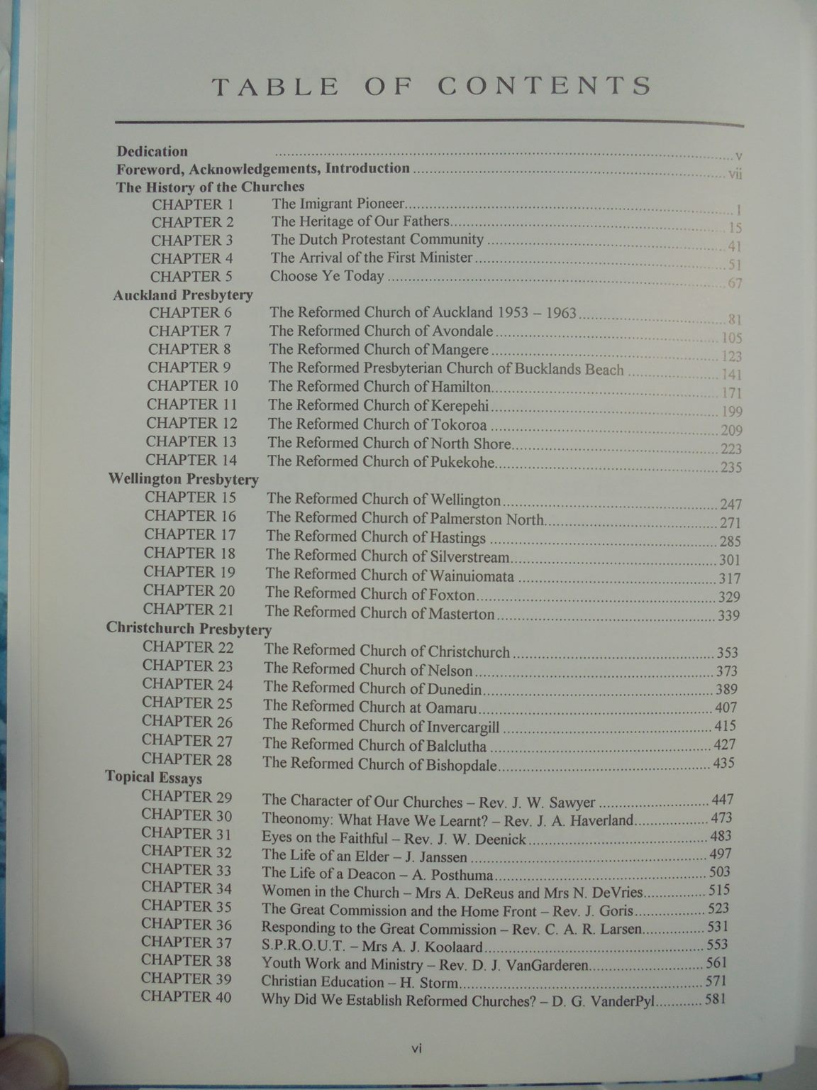 Trust and Obey: The Reformed Churches of New Zealand, 1953-1993. SIGNED