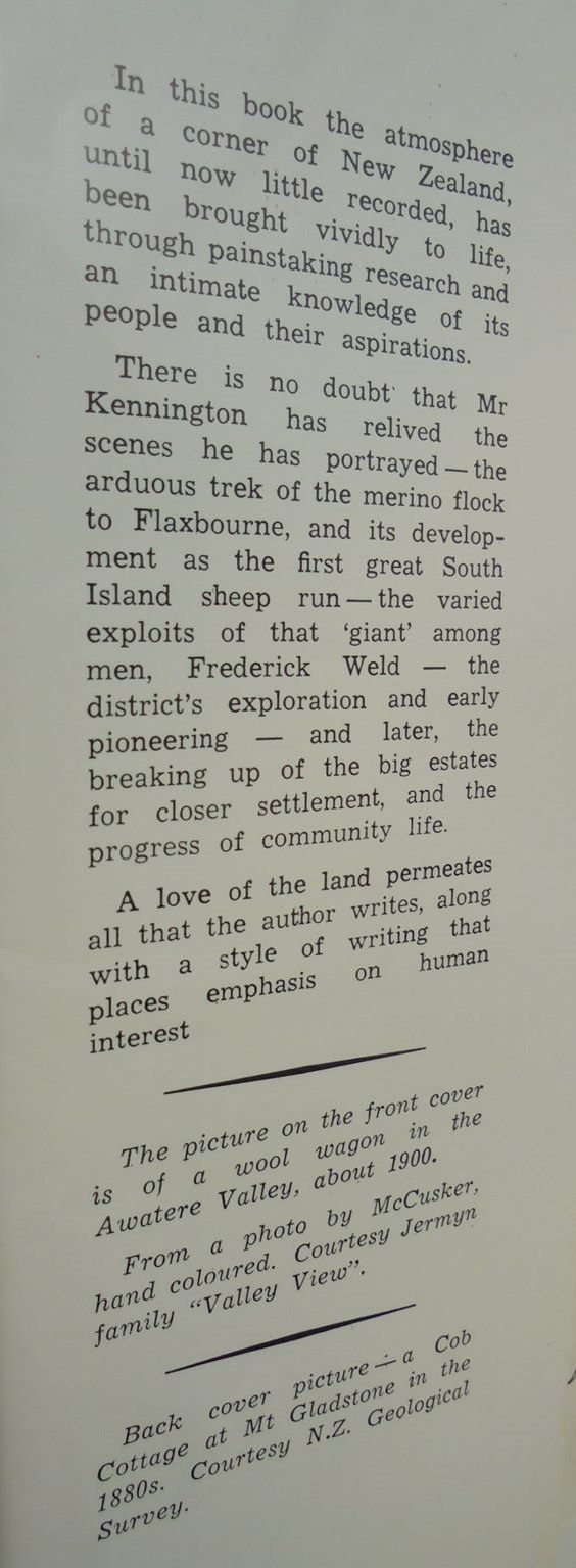 The Awatere, A District and Its People. By A.L. Kennington