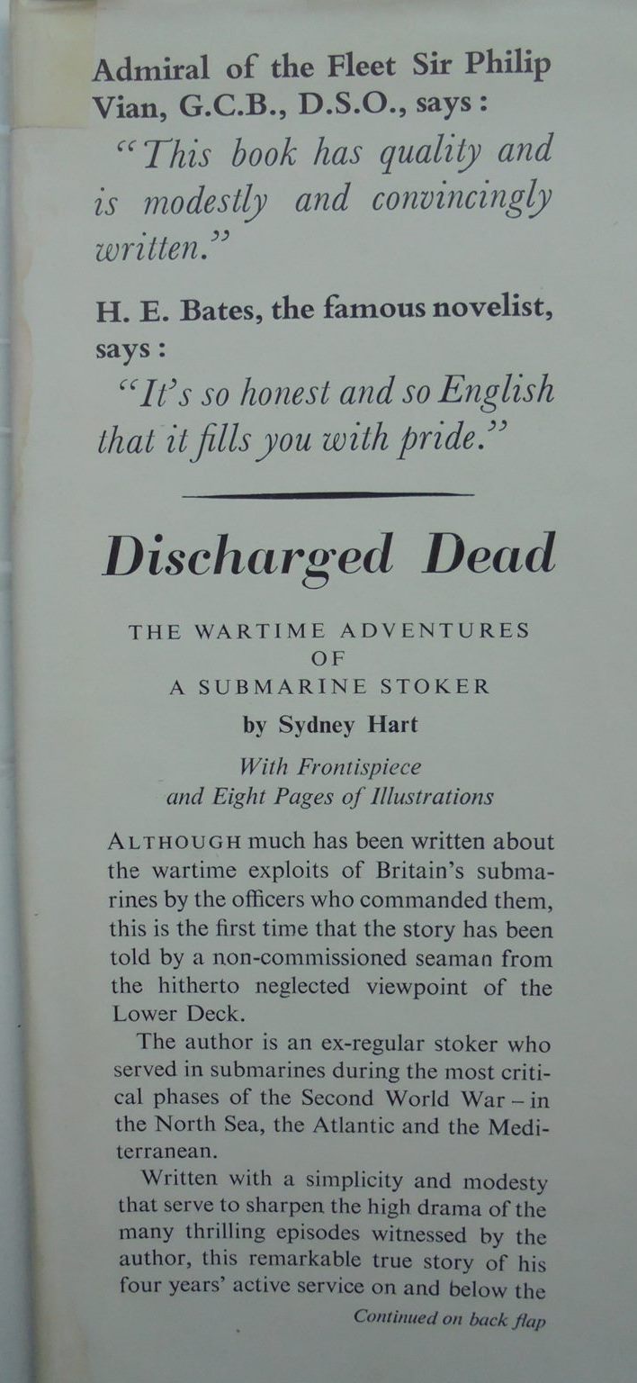 Discharged Dead - wartime adventures of a submariner. 1st edition