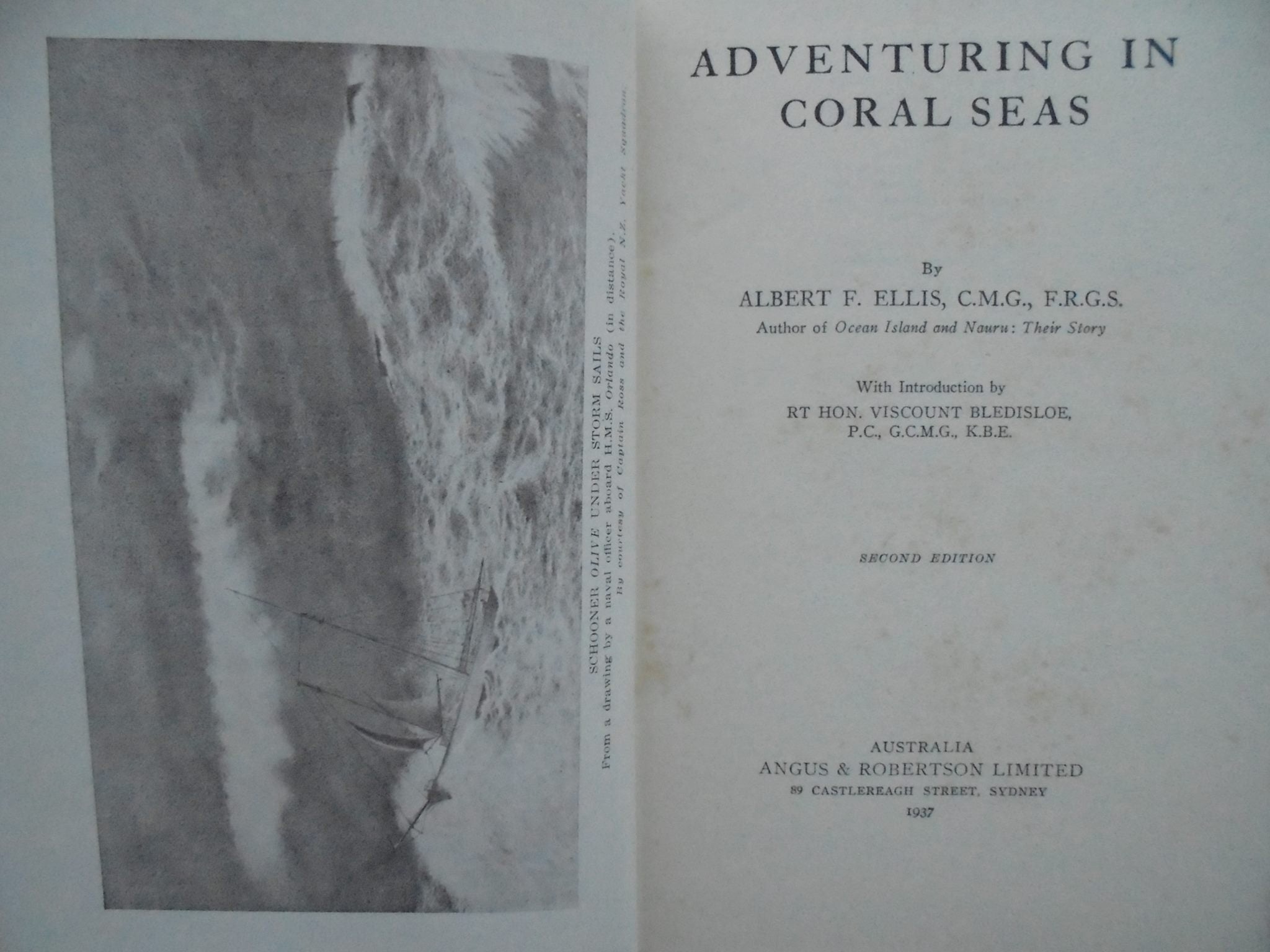 Adventuring In Coral Seas. SIGNED (1937) By Albert F. Ellis