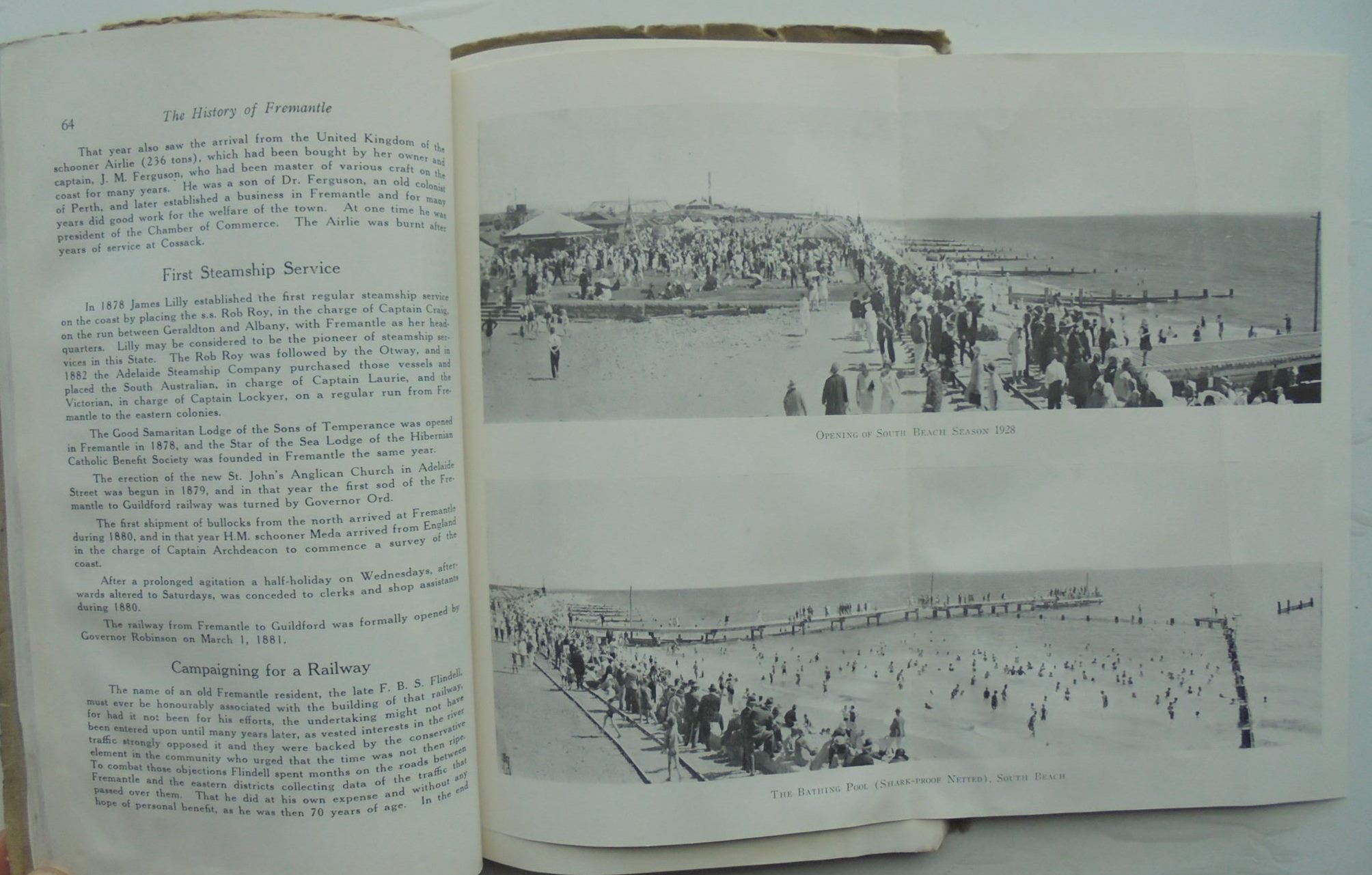 The History of Fremantle The Front Gate of Australia 1829-1929. By J. Hitchcock.