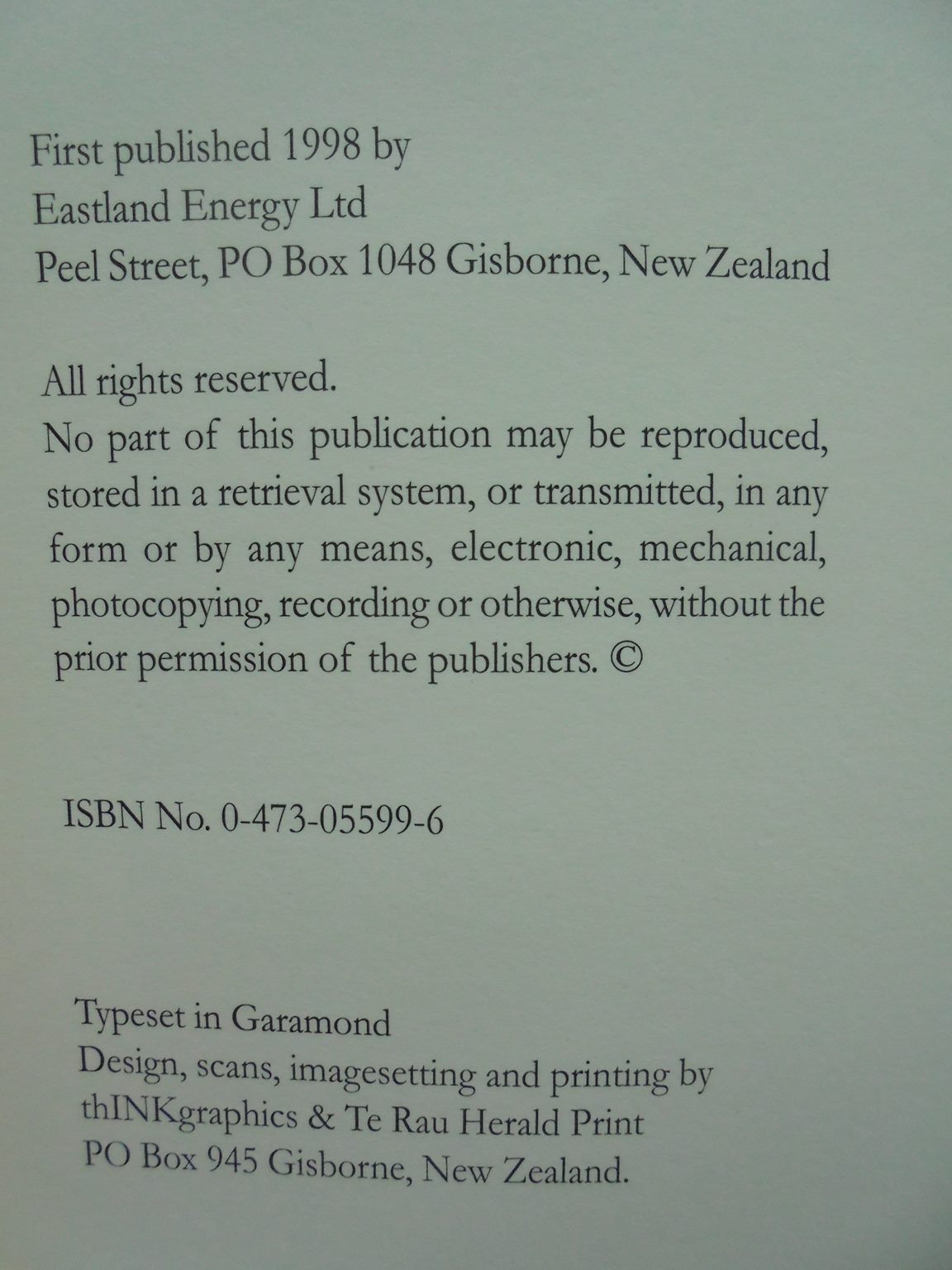 Isolated Lines: A History of the Poverty Bay Electric Power Board and Eastland.