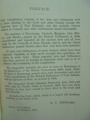 Compilation of Acts & Instruments Relating to the Government of the Cook Islands