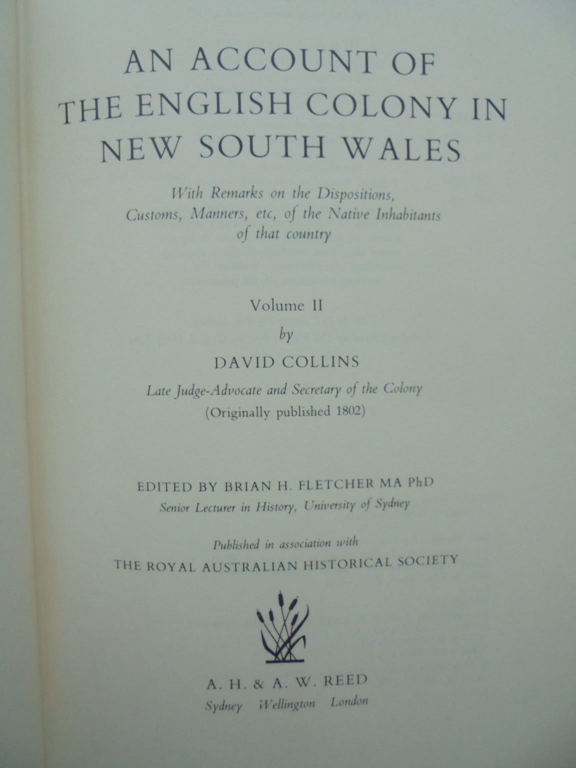 An account of the English Colony in New South Wales. 2 Vol Set