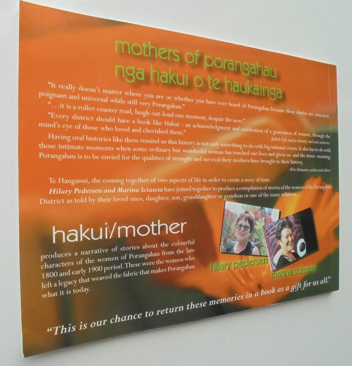 Hakui: Mothers of Porangahau By Marina Sciascia & Hilary Pedersen.