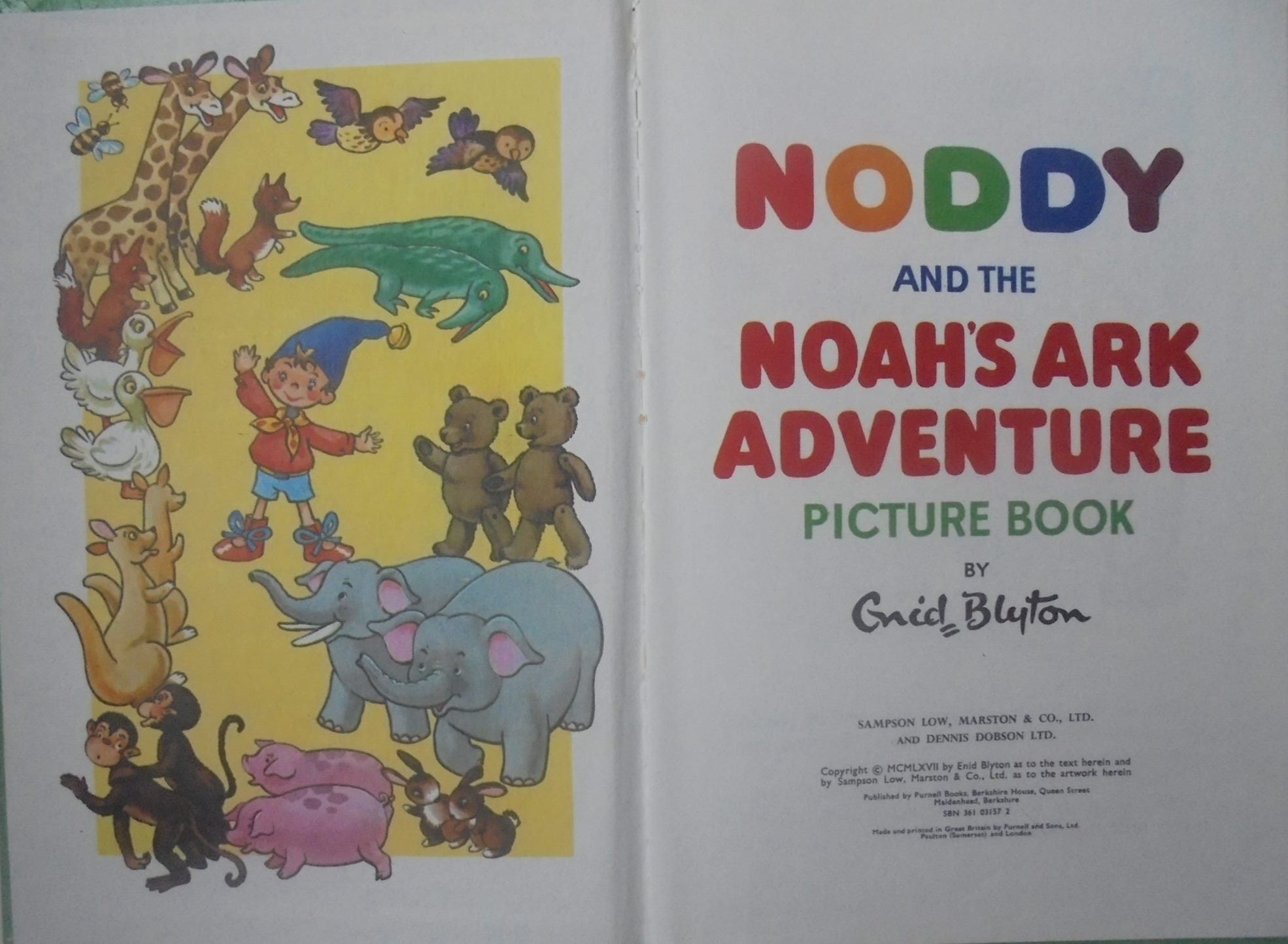 4 Enid Blyton Noddy hardback books. (1960's and 19070's)