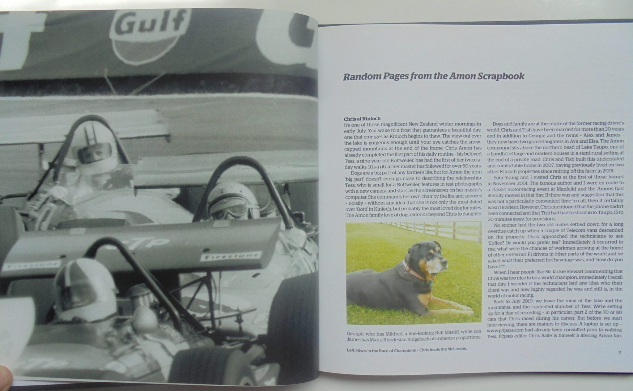 Chris Amon - A Celebration of a Kiwi Icon. Has 9 signatures on the front end paper: SIGNED BY Chris Amon