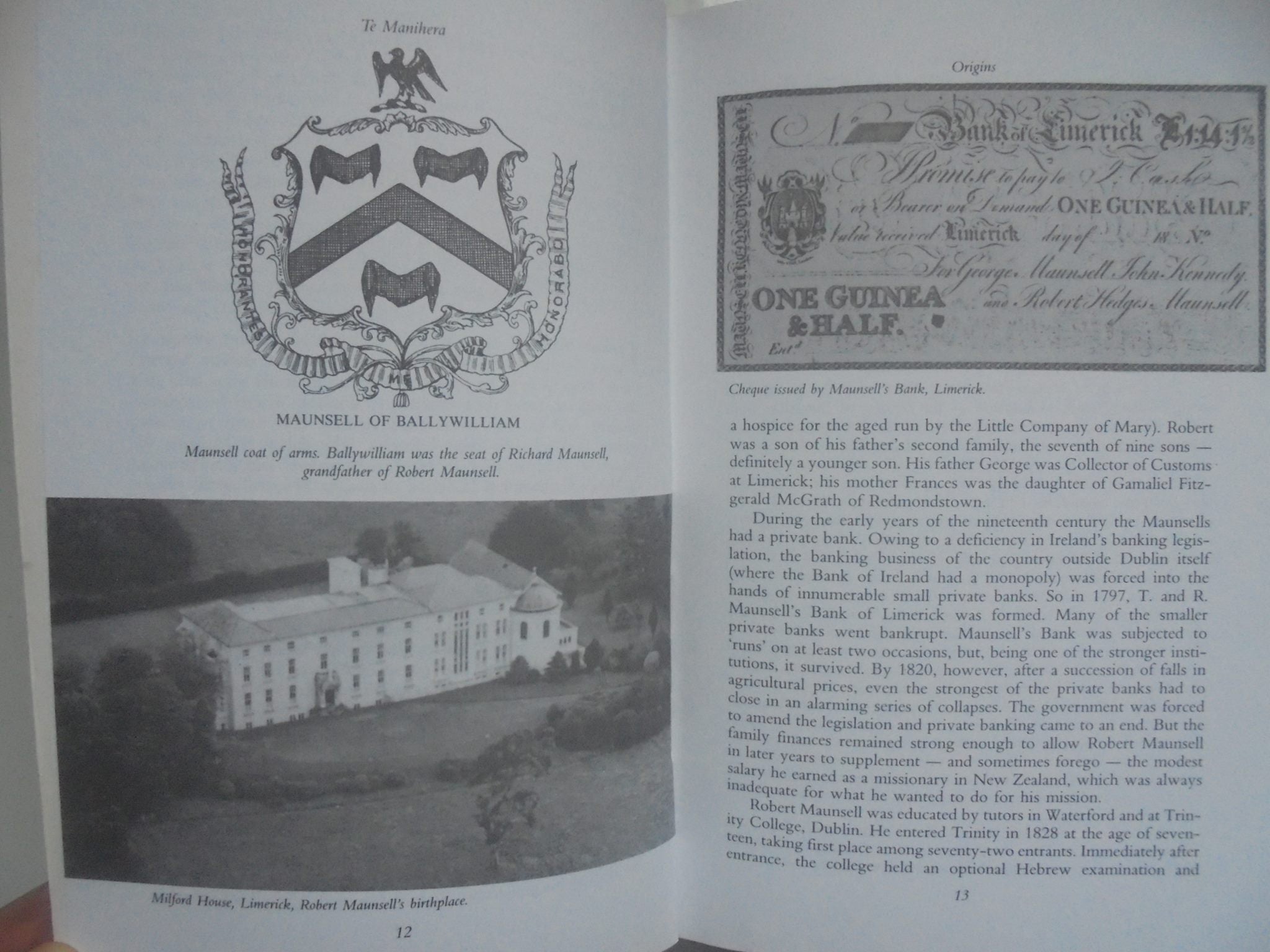 Te Manihera: The Life and Times of the Pioneer Missionary Robert Maunsell By Helen Garrett.