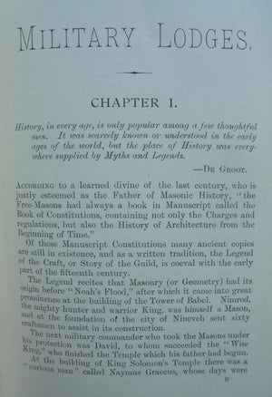 Military Lodges 1732-1899 By Robert Freke Gould. First Edition 1899