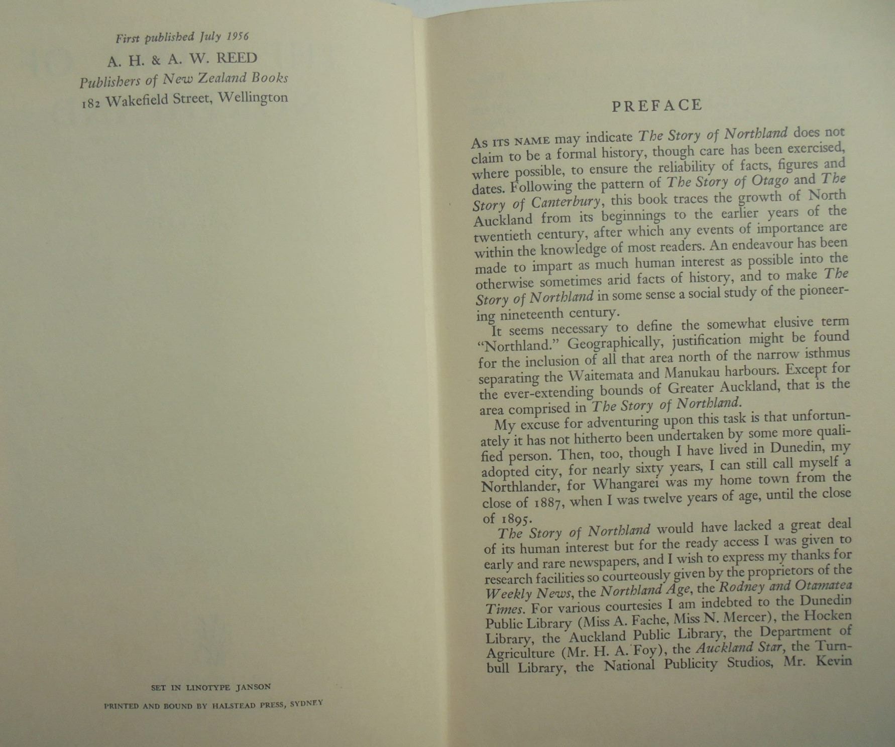 The Story of Northland. By A H Reed (1956)