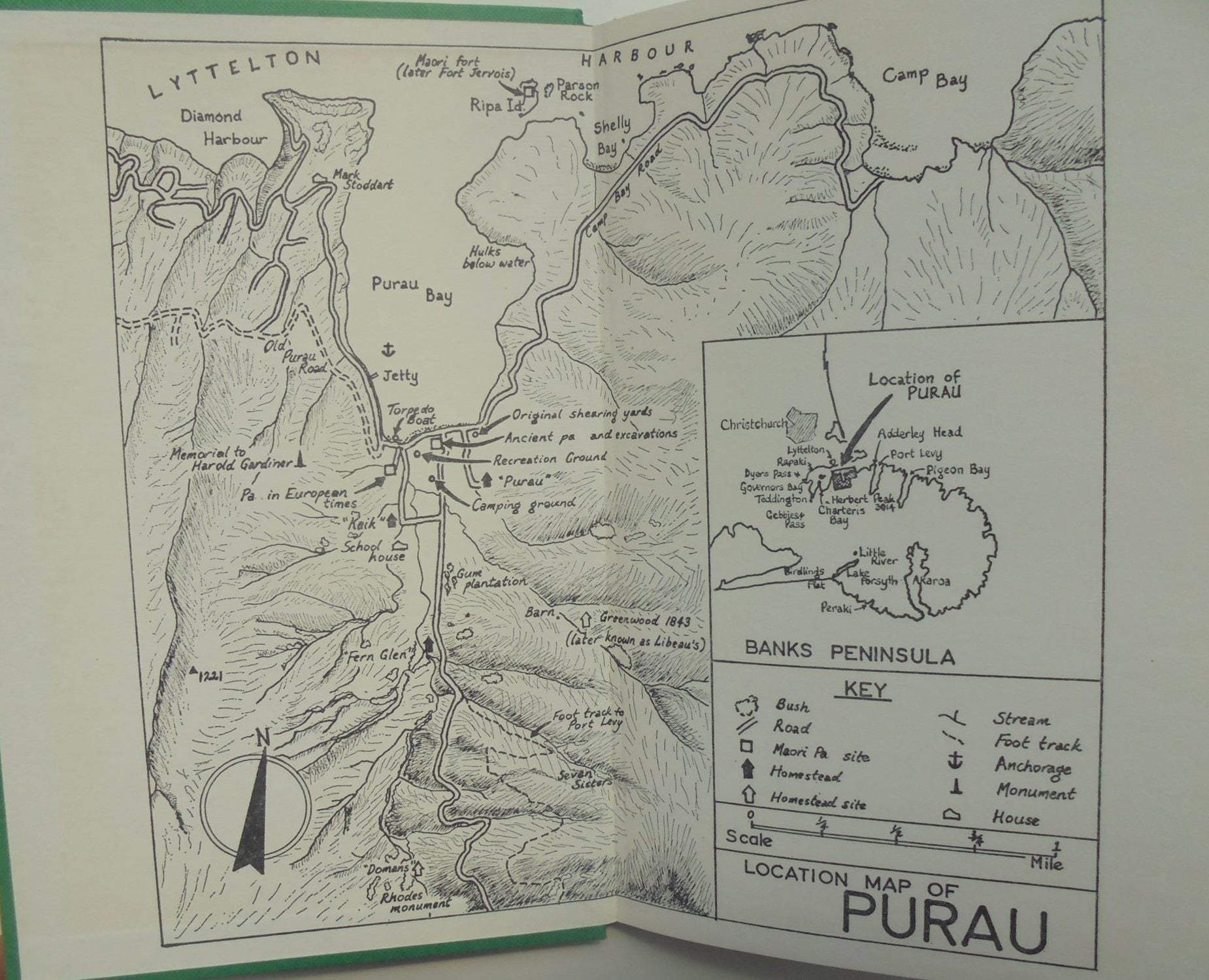 Purau (Lyttelton Harbour) by Elizabeth Ogilvie. SIGNED BY AUTHOR. VERY SCARCE.