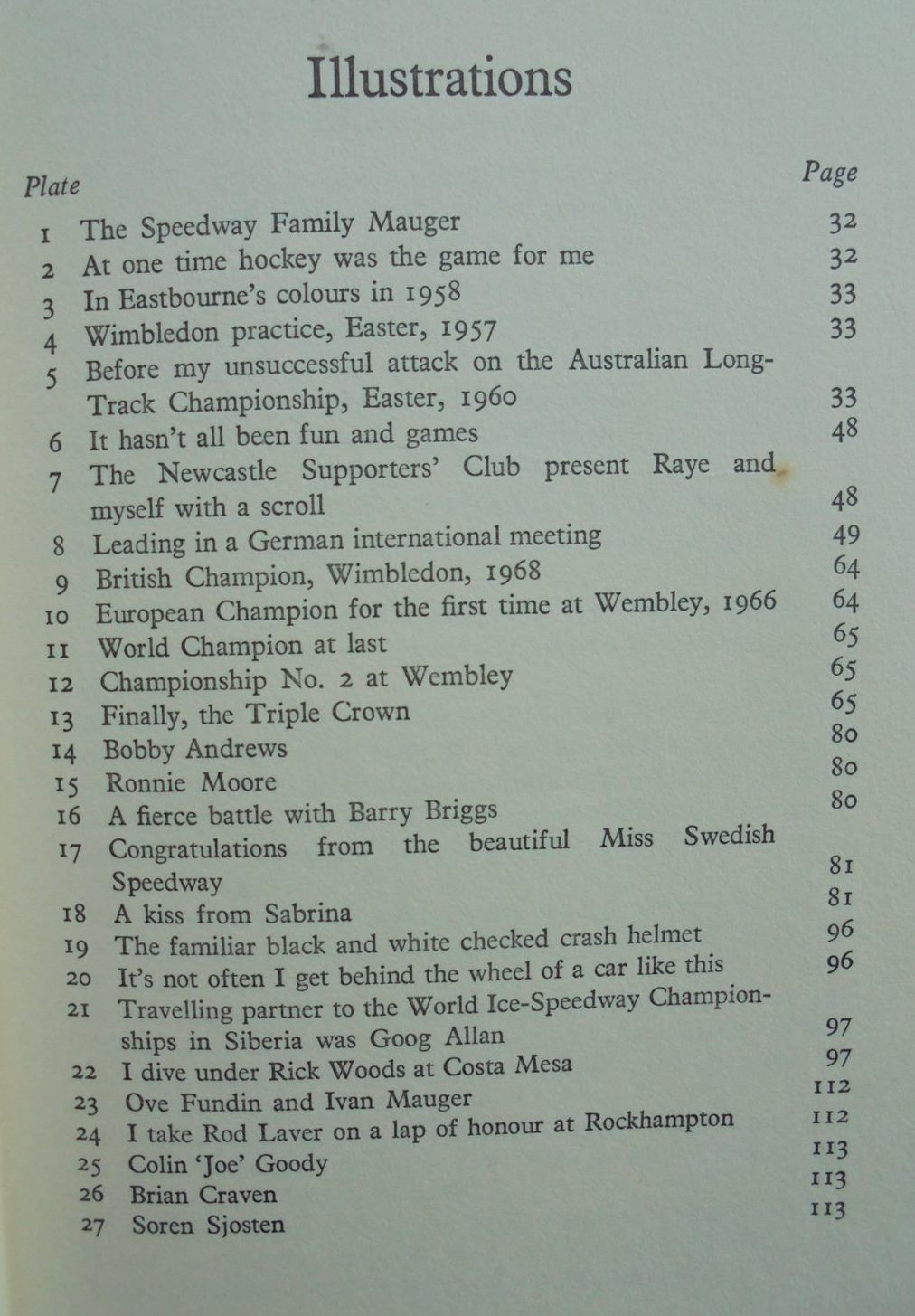 Triple Crown Plus BY Ivan Mauger. NZ Speedway Champion.