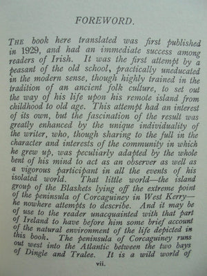 The Islandman By Tomas O'Crohan, R. Flower (Translated by)