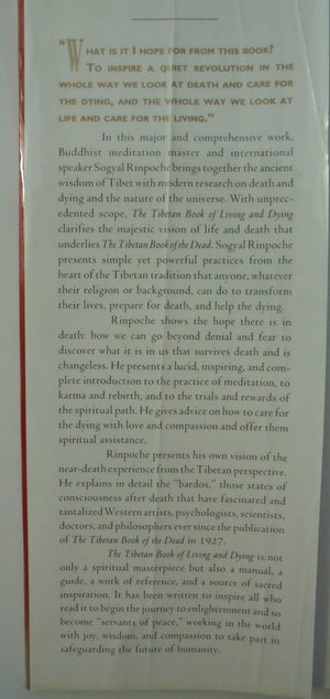 The Tibetan Book of Living and Dying: A New Spiritual Classic from One of the Foremost Interpreters of Tibetan Buddhism to the West. By Sogyal Rinpoche, His Holiness the Dalai Lama (Foreword by).