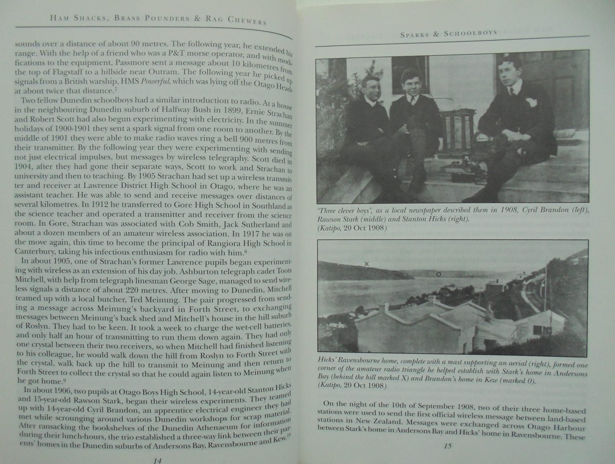 Ham Shacks Brass Pounders Rag Chewers a History of Amateur Radio in New Zealand. SIGNED.