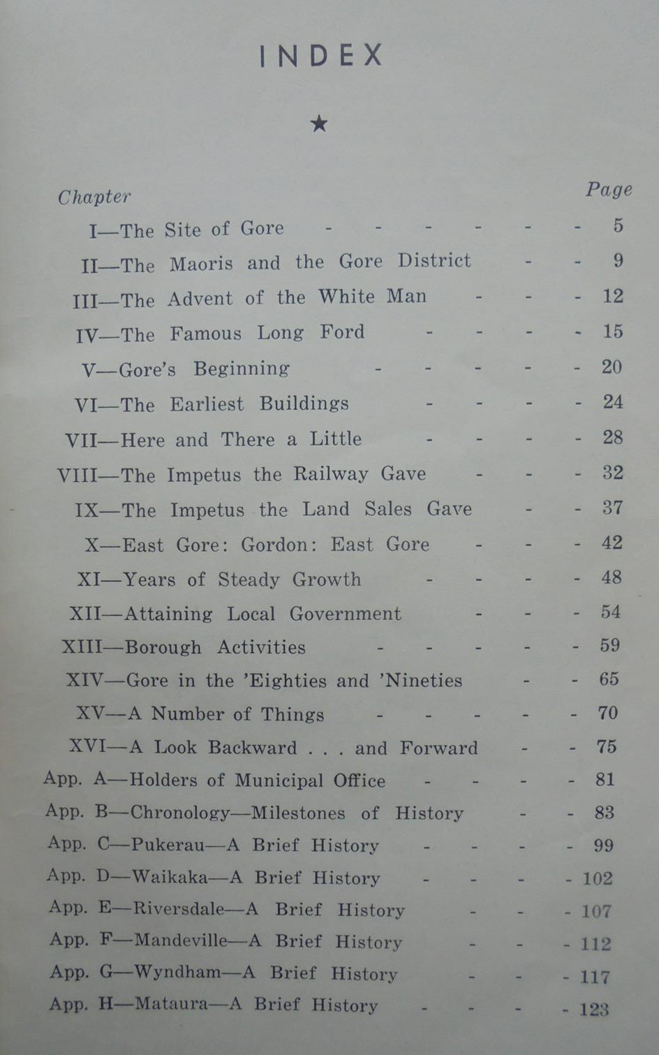 A History of Gore and Surrounding Districts 1862-1962 Beattie, Herries. 1st ED