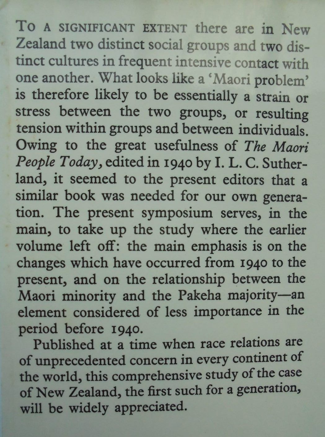 The Maori People in the Nineteen-sixties: A Symposium. by Eric Schwimmer.