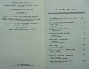 The Maori People in the Nineteen-sixties: A Symposium. by Eric Schwimmer.